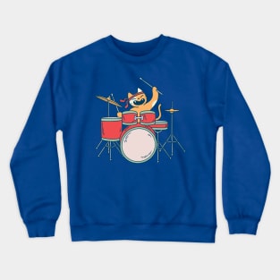 Drummer Cat Crewneck Sweatshirt